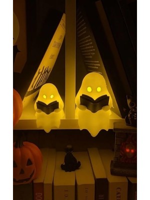 Kitap Okuyan Hayalet Figürü 2’li Kullanım Masaüstü Dekoru Hediye Biblo Figür Halloween Dekoratif