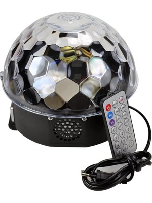 Parti Malzemesi Sese Duyarlı Bluetoothlu LED Küre Disko Topu Renkli Işıklı Lazer
