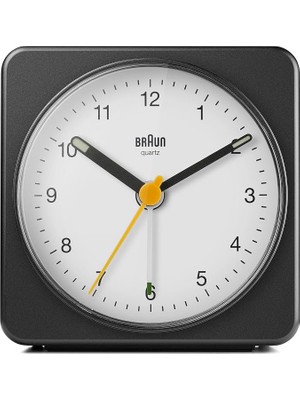 Klasik Analog Çalar Saat, Erteleme ve Işık, Sessiz Kuvars Süpürme Hareketi, Crescendo Bip Alarmı, Siyah Beyaz Model, BC03BW Modeli.