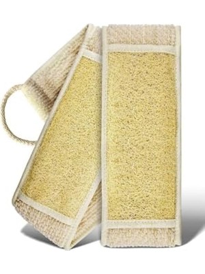Vionna Doğal Kabak Lifi Sırt Kesesi –çift Taraflı Peeling Lifi, 70X11 Cm, Uzun Kulplu, Selülit Karşıtı, Rovin Kumaşlı, Cilt Temizleyici Yenileyici Canlandırıcı Etki, Hücre Yenileme,exfoliating Kese