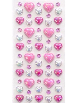 Vionna 3D Taş Sticker Pembe – Saç, Yüz, Tırnak, Makyaj, Telefon, Ayakkabı ve Dekorasyon Için Işıltılı Parlak Süs Taşı Kendinden Yapışkanlı