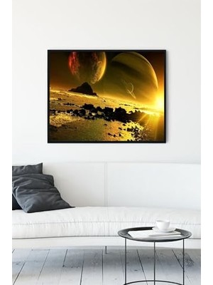 Vionna (PSTER13776) Uzay Sanatsal Çerçeveli Tablo 2 (50X70CM)