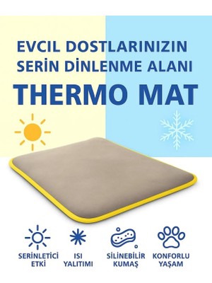 Vionna Thermo Mat Hem Soğuk Hem Sıcak Kullanılabilen 2si1 Arada Kedi & Köpek Minderi (Gri, Medium)