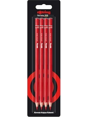 Vionna Rotring Kırmızı Kopya Kalemi, 4'lü Paket