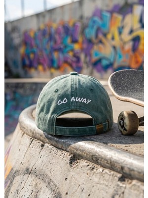 Emybox Unisex Arkası Baskılı Yıkamalı Pamuk Şapka -Arkası Yazılı Ayarlanabilir Eskitme Vintage Kep