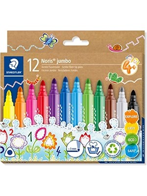Vionna Staedtler 328-B C12 Noris Jumbo Üçgen Keçeli Kalem 3mm