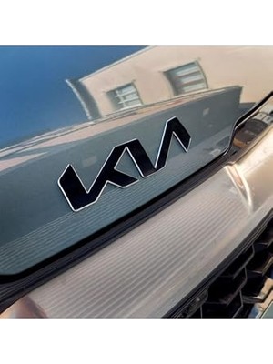 Vionna Kia Sportage ile Uyumlu 5 Amblem Kaplama Sticker Set Parlak Siyah