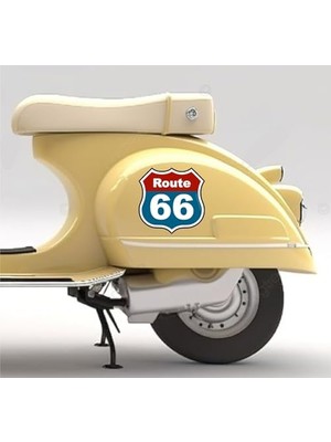 Vionna Sticker Usta Route 66 Sticker 00387 Renkli 15X15 cm