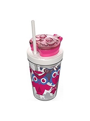 Vionna Contigo Snack Atiştirmalik Tritan Bardak 350 Ml, Pembe