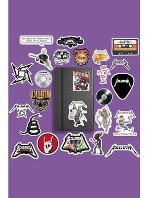 Vionna Rock Müzik Temalı Sticker Paketi, Laptop ve Defter Için