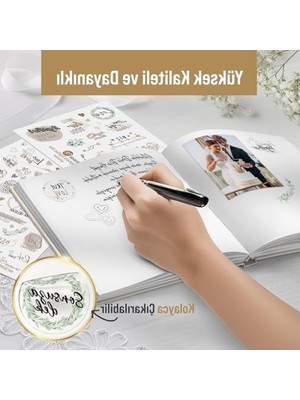 Vionna 325 Adet Vintage Love Temalı Düğün Sticker Seti - A5 Boyut, 10 Sayfa