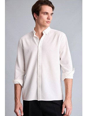 DeFacto Regular Fit Polo Yaka Penye Uzun Kollu Gömlek F9049AX26AU