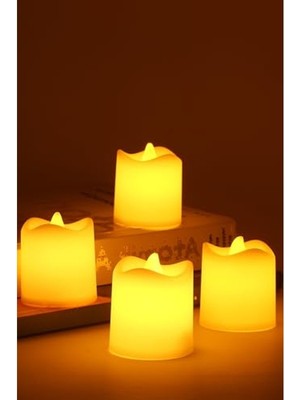 Vionna Mini LED Mum Seti, Pilli ve Dumansız Alevli Dekoratif Işıklar