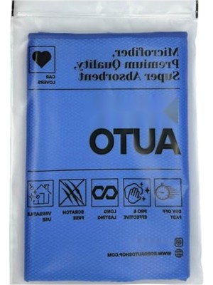 Vionna Mikrofiber Cam ve Jant Silme Bezi - 50 x 70 Cm, Lacivert