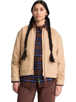TBC0YH4ZDF01 Timberland Strafford Washed Canvas Jacket 2.0 Kadın Ceket Bej