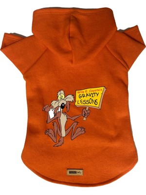 Vionna Monopetz Kapişonlu Polar Sweatshirt Köpek ve Kedi Kıyafeti & Elbisesi Turuncu Coiote Xl