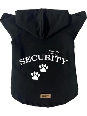Vionna Monopetz Kapişonlu Sweatshirt Köpek ve Kedi Kıyafeti & Elbisesi - Siyah Security Xs Beden