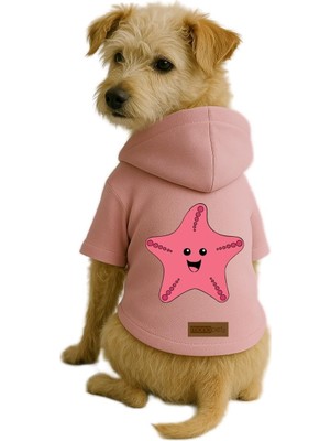 Vionna Monopetz Baskılı Içi Polarlı Köpek ve Kedi Kıyafeti & Elbisesi - Pembe Renk Kapüşonlu Hoodie Bccac, Xl