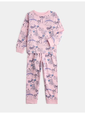 Marks & Spencer Saf Pamuklu Disney Princess™ Çocuk Pijama Takımı