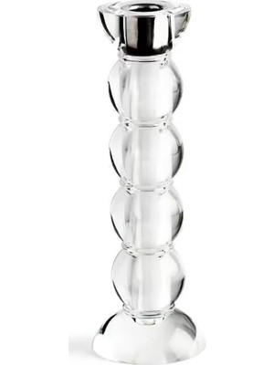 Addison Ross Icy Bobin Şeffaf Şamdan 23 cm