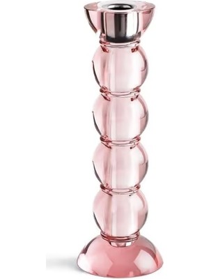 Addison Ross Icy Bobin Pembe Şamdan 23 cm