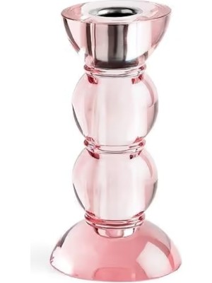 Addison Ross Icy Bobin Pembe Şamdan 14 cm