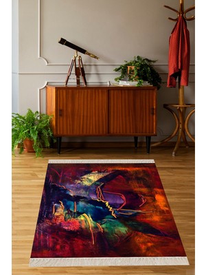 on the clouds Rüya Dijital Baskı Yıkanabilir Kaymaz Taban Modern Salon Halı ve Yolluk