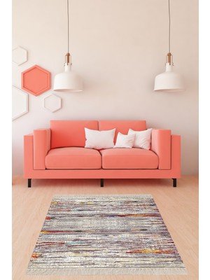 on the clouds Batik Desenli Renk Geçişli Dijital Baskı Yıkanabilir Kaymaz Taban Salon Halısı ve Yolluk