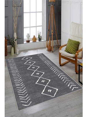 on the clouds Çizgi Bohem Etnik Kilim Desen Dijital Baskı Yıkanabilir Kaymaz Taban Modern Salon Halısı ve Yolluk