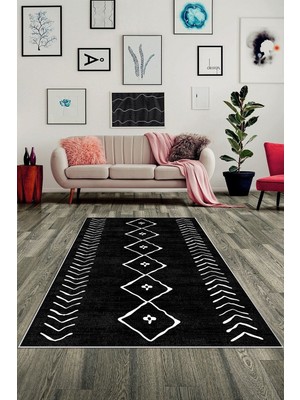 on the clouds Çizgi Bohem Etnik Kilim Desen Dijital Baskı Yıkanabilir Kaymaz Taban Modern Salon Halısı ve Yolluk