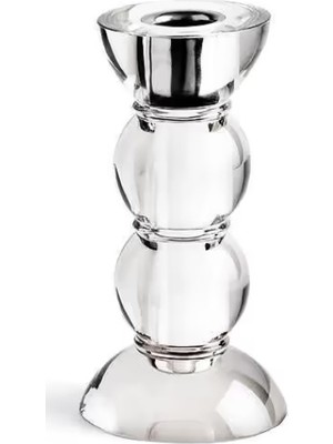 Addison Ross Icy Bobin Şeffaf Şamdan 14 cm