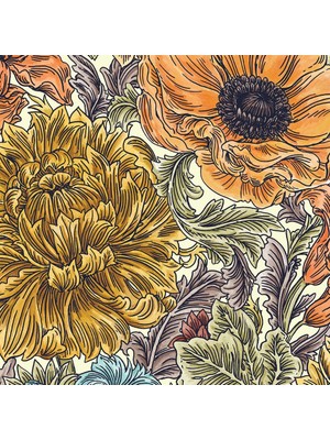 Hester & Cook Autumn Acanthus Kokteyl Peçetesi