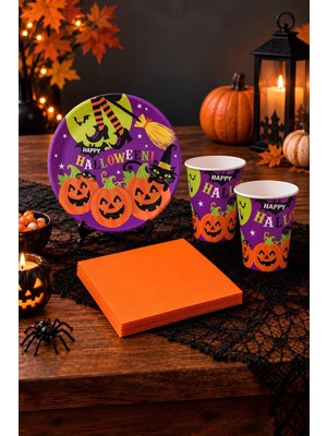 Cadılar Bayramı Halloween  Temalı Konsept Bardak Tabak Peçete