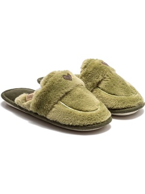 Twigy Mammy Peluş Kadın Ev Terliği Yeşil 37/41