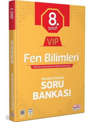 Editör Yayınları 8. Sınıf VIP Fen Bilimleri Soru Bankası Sınav Hazırlığı İçin Özel Kitap