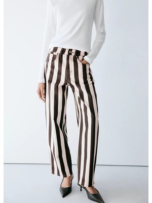 Mango Çizgili Balon Jean Pantolon