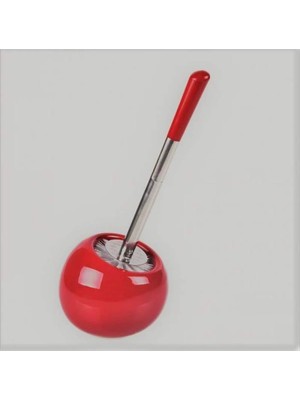Store Porselen Hazneli Klozet Fırçası - Kırmızı