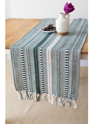 Store Neula | %100 Pamuk Örme Runner 40 x 110 cm (Orman Yeşili)