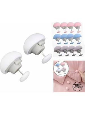 Store 4'lü Set Kumaş Kaplamalı Mantar Yorgan Klipsi - Iğne Uçlu Nevresim Sabitleyici ve Çarşaf Tutucu