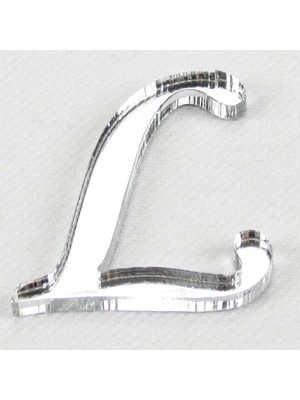 Store Pleksi Ayna L Harfi Gümüş Renk 3 cm