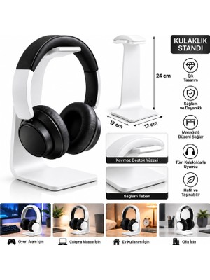 Kulaklık Standı 24 cm Qtop Q-1535 Beyaz