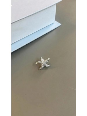 Pileli Store Deniz Yıldızı Kıkırdak Küpe - Gümüş