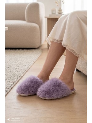 Twigy Ella Peluş Kadın Ev Terliği Lila 37/41