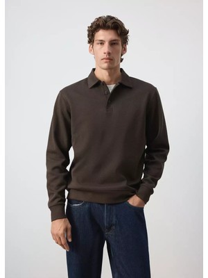 Mango Regular Fit Polo Yaka Sweatshirt