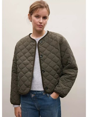 Mango Kapitone Dikiş Detaylı Anorak