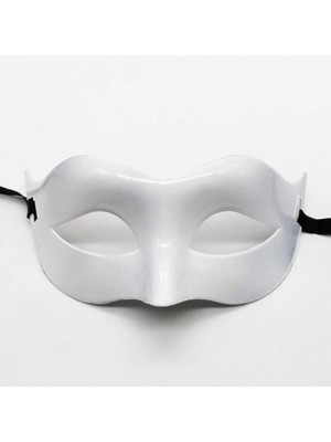 Pileli Store Beyaz Renk Masquerade Kostüm Partisi Venedik Balo Maskesi