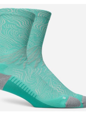 Asics Fujitrail Graphic Crew Sock Unisex Yeşil Koşu Çorabı 3013B327-300