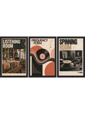 Akıllı Kağıt Statik Tutunma Özellikli Tablo - Poster Müzik (Model- 7)