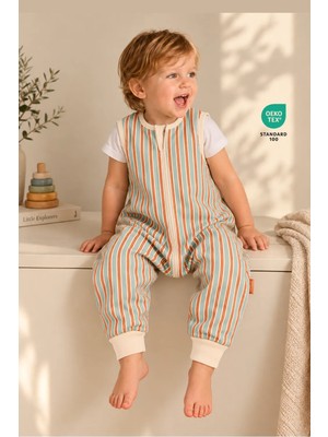 Pine Baby Home Retro Mint 0.5 TOG Bebek Uyku Tulumu OEKO-TEX Sertifikalı %100 Pamuk