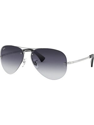 Ray-Ban RB3449 003/8G 59 Erkek Güneş Gözlüğü Metal Çerçeve Gri Renk Organik Cam ile Şık Tasarım